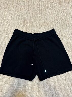 525 America Black Knit Drawstring Lounge Shorts